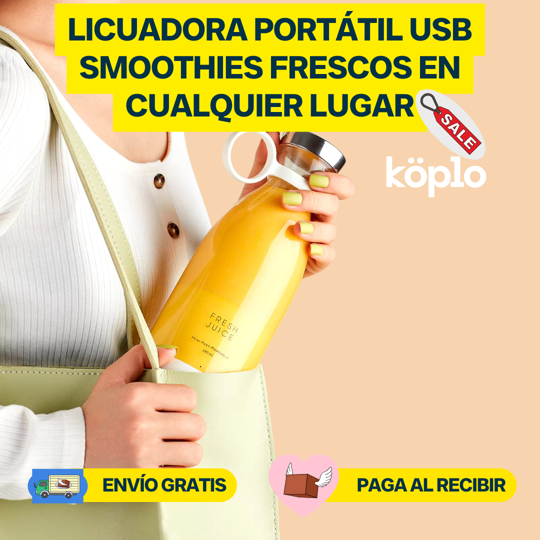 Licuadora Portátil USB Smoothies Frescos en Cualquier Lugar